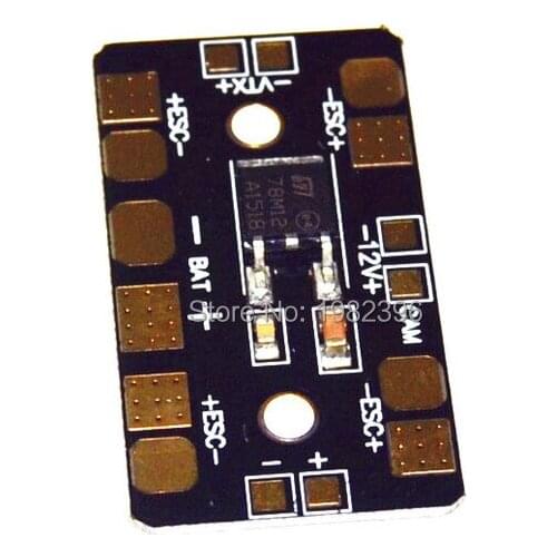 Mini Power Distribution Board PDB with 12V Linear Regulator for FPV Multicopter