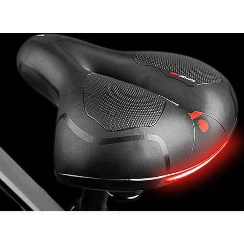 Soft Thickened Wide Butt Bike Seat Breathable Shock Absorber Hollow Rainproof Pad Bicycle Accessories Cycling