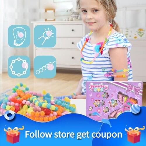 Seed Beads Set diy Childrens Toys Hama Beads for Girls Kid Handicrafts Loom Bands for Needlework Jewelry Making Kit Perlen Gift