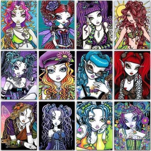 5D DIY Diamond Painting Kit Cartoon girl princess flower ghost Full Square&Round embroidery mosaic Cross stitch Paint home decor