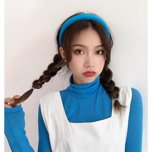 Sweet Women Hair Hoop Lightweight Wide Candy Solid Color Hair Fixing Wide Non Slip Headband Hair Accessory Daily Dating Casual