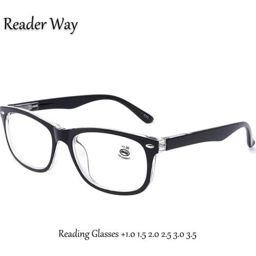 Men Women Reading Eyeglasses Reader Eyewear Rectangle Frame High Quality Presbyopic Glasses +1.0 1.5 2.0 2.5 3.0 3.5 Unisex