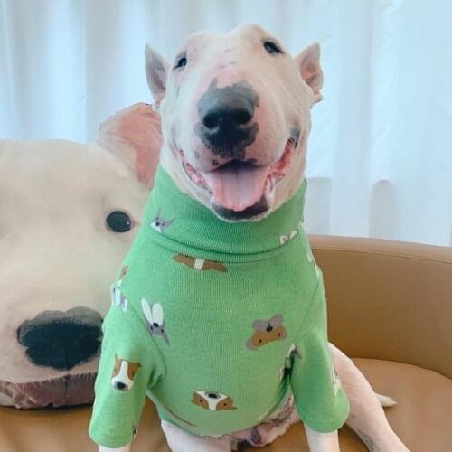 Dog clothes green calf pattern dog compassionate dog pajamas suitable for big dog puppy cat shirt