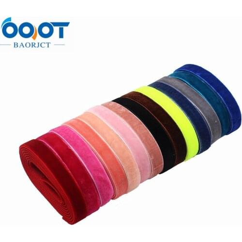 3/8'' Solid color velvet Decoration Gift Wrapping Printed Grosgrain Ribbon,10yrds Handmade Headwear Accessories,L-20612-565