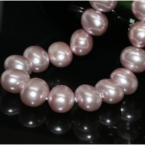 Approx oval bracelet necklace smooth loose beads natural purple shell pearl 13*15mm fine jewelry findings fit diy 15inch B2270