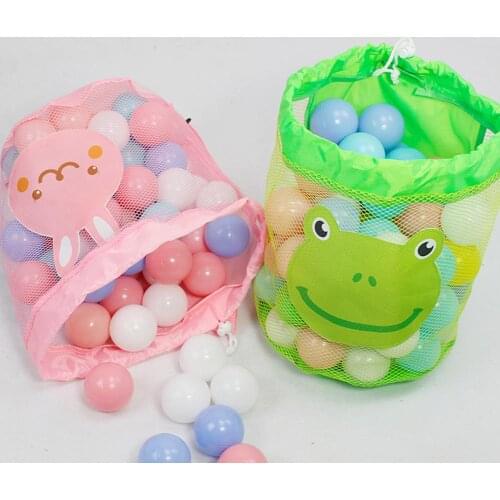 Portable Beach Bag Foldable Mesh Swimming Bag For Children Beach Toy Baskets Storage Bag Kids Outdoor Summer Swimming Bags