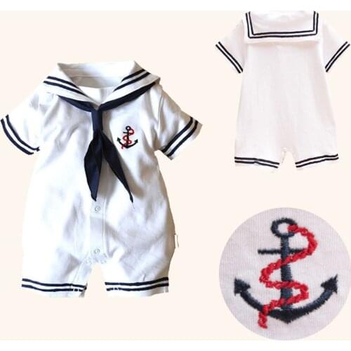 Pudcoco Boys Jumpsuits 4M-18M Newborn Infant Baby Boy Sailor Romper Jumpsuit Outfit Clothes Set