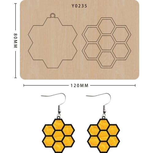 Diy craft earring Cutting dies wooden Scrapbooking knife mold Non-woven cutting Suitable for common big shot and sizzix machines