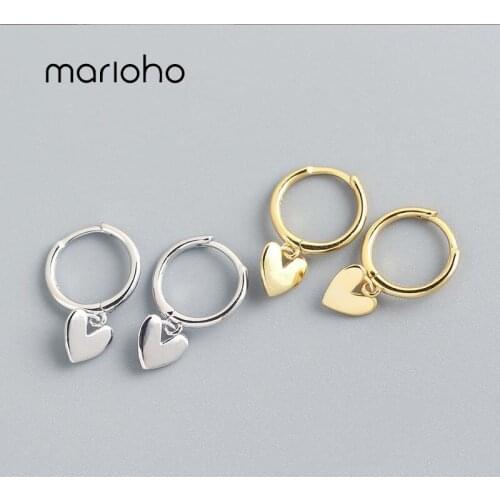 Marioho Fashion Gold Color Love Heart Honey Design Earring Studs Elegant Peach Heart Ear Ring Ear Buckle For Women Jewelry Gifts