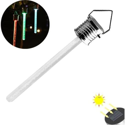 Solar Fluorescent Stick Lights Solar Acrylic Stick Hanging Colorful Tree Solar Light Lamps Christmas Party Tree Decor
