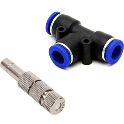 Free Shipping 6mm Quick Slip Lock Nozzle With Filter 0.1mm-0.6mm Garden Irrigation Sprayers for Misting Cooling System