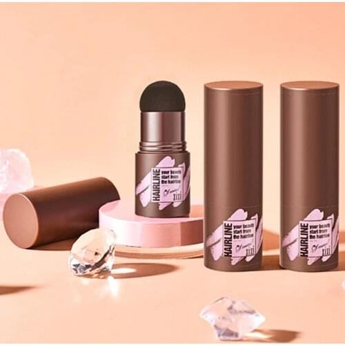 New Fluffy Hairline Powder Waterproof Sponge Head Eyebrow Powder Brow Stamp Shaping Kit Reusable Gray Coverage Unisex