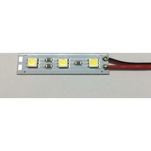 500pcs 5050SMD LED Bar Light White/Warm White/R/G/B 3LED 4CM Cabinet LED module Strip DC12V Showcase LED Hard Strip 3 LED module