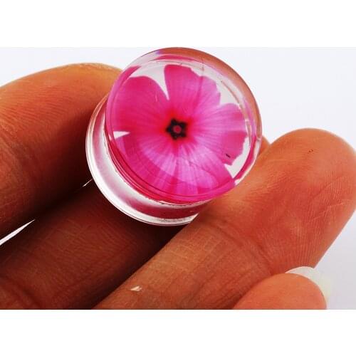TIANCIFBYJS Acrylic UV Flesh Tunnels Ear Plugs Piercing Tragus Earrings Expanders Stretchers Wholesale Body Jewelry Mix 6-16mm