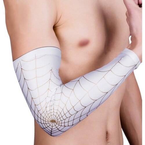 Spider Web Basketball Arm Sleeves Armguards Sports Protective Compression Arm Warms Armwarmers Cycling Arm Safety