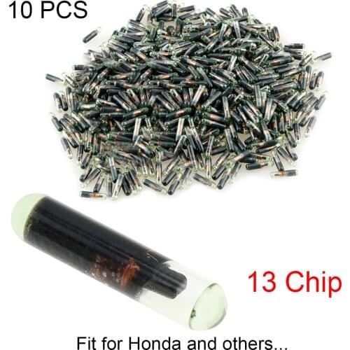 10 pieces Blank ID 13 Glass Chip Not Code Car Key Glass Transponder Chip Light Car Key Transponder Chip Fit for Honda