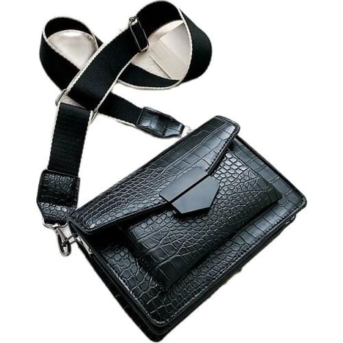 2021 Sacs mini handbag ladies fashion small bag simple style shoulder bag retro wide shoulder strap messenger bag wallet Bolsa