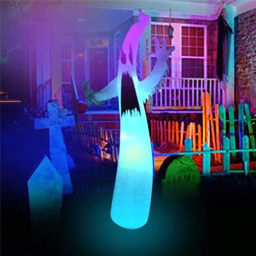 3.6M Halloween Costume Multicolor LED Light Halloween Cosplay Inflatable Scary Ghost Toy Outdoor Party Courtyard Garden Decor
