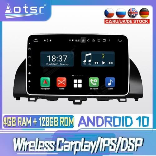 Android 10 PX6 128G For HONDA Accord 10 2018 Car CD DVD GPS Navigation Auto Radio Stereo Video Multimedia Player HeadUnit 2din