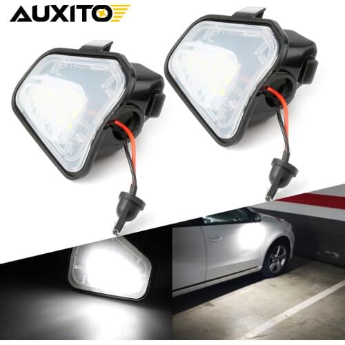 AUXITO 2x No Error Led Under Side Mirror Puddle Light for Volkswagen Passat 2019 2018 2017-2011 CC Eos Scirocco Santana 4motion