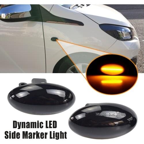 2pcs Flowing Side Repeater Lamp Dynamic LED Side Marker Light Panel Lamp For Citroen Spacetourer 2016-2020