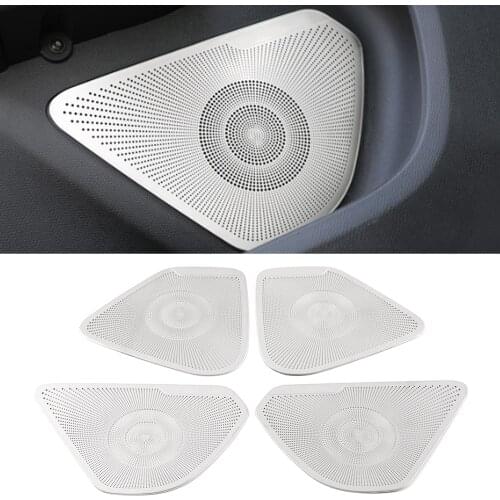 For Citroen C5 Aircross 2017-2020 Stainless Car Door Panel Loudspeaker Pad Speaker Cover Trim Frame Sticker Moulding Accessories