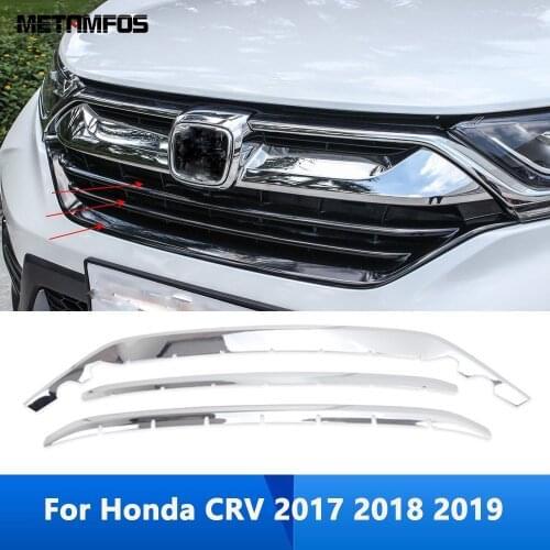 For Honda CR-V CRV 2017 2018 2019 Front Lower Grille Grill Cover Molding Trim Carbon Fiber Exterior Accessories Car Styling