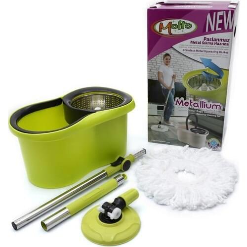Reversible Hooded Cleaning Set Steel Cups Tablet Mop