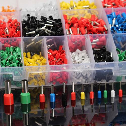 E0508 E1008 E1510 E2508 E7508 Block Cord End Wire Connector Electrical Crimp Terminator Insulated Ferrules Terminal Assorted Kit