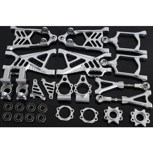 HPI Baja 5B Front Rear Upper Lower Suspension Arm with C Hub Carrier and Steering Cup Connector Kit