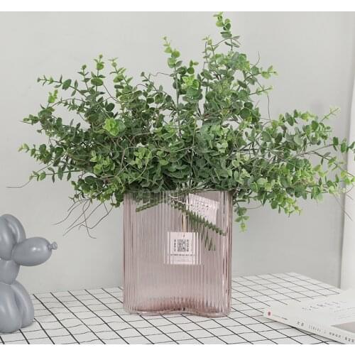 Artificial Eucalyptus Plants Bouquet Home Decor Plastic Green Eucalyptus Flower Arrangement Accessories Fake Plants Grass