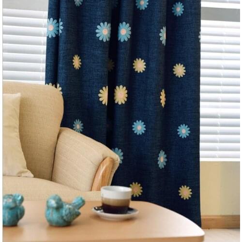 Custom Curtains for Living Room Bedroom Pastoral Curtain Style Screen Taiyanghua Window Screen Chinese Curtains Tulle Decoration