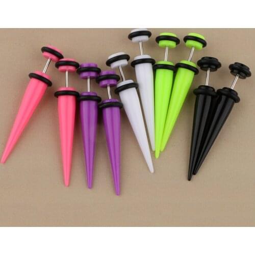 MagiDeal 10Pcs 18G Fake Cheater Ear Taper Stretcher Plugs Stretching Tunnels