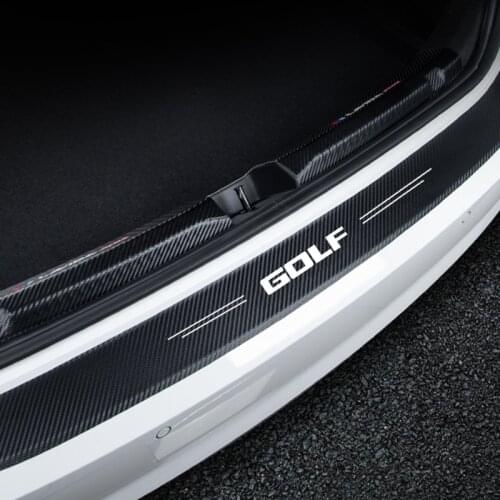 For VW Volkswagen Golf 4 5 6 7 mk6 mk4 mk5 mk7 2019 2020 2021 Auto Trunk Scuff Plate Rear Bumper Car Sticker Tuning Accessories