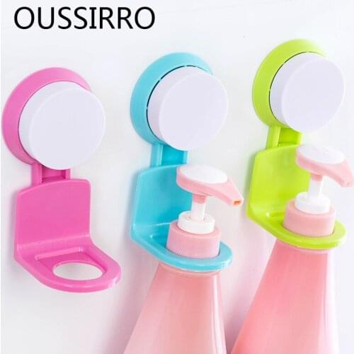 1Pcs Wall Type Holder Drain Storage Rack For Bath Bottled Kitchen Items Hanging Shelf Plastic Racks Organizer Bathroom Essential