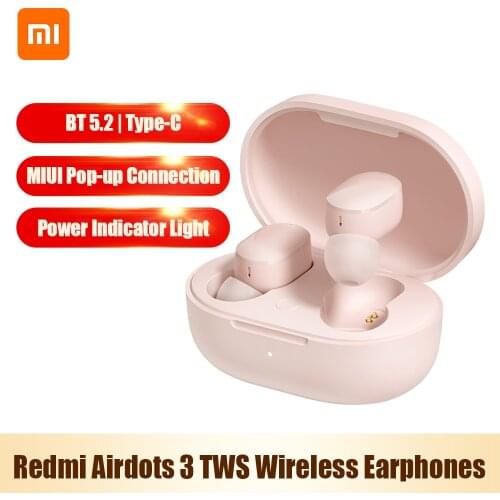 2021 NEW Xiaomi Redmi AirDots 3 BT5.2 Wireless Earphone In-Ear Stereo Bass Headphone Ture Wireless Earbuds Handsfree with HD Mic