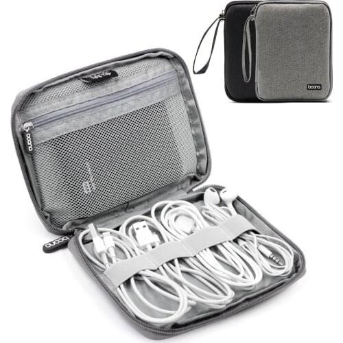 Portable Travel Digital Storage Bag Earphone Wire USB Data Zipper Cable Organizer Bag Power Bank Electronics Accessories Pouch