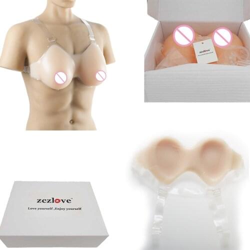 Silicone Breast Forms Realistic Strap Fake Boobs for Cosplay False Breasts Bust Enhancer for Crossdresser Fake Breast Butt Pads
