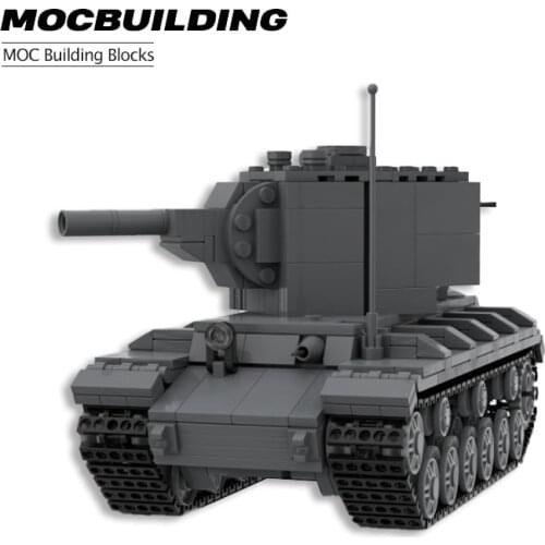 Soviet Military Heavy KV-2 WW2 Building Blocks WW2 Tank Army Soldier Fighting VehicleWeapon Assembling Bricks Toys For Children