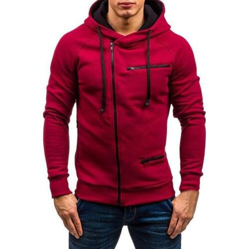 Sports Men Hooded Coat Contrast Colors Drawstring Solid Color Long Sleeve Hoodies Jogger Male Jacket Sweatshirt Winter 2021