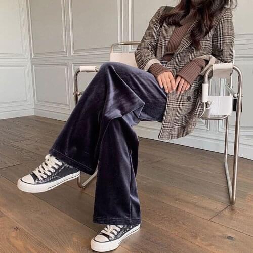 TowerKe Women's Velvet Trousers