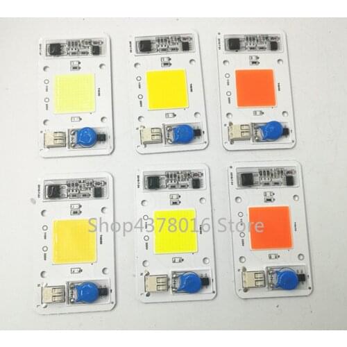 Smart IC High Power LED Matrix For Projectors 50W 110V 220V White Warm Full spectrum DIY Flood Light COB LED Diode Spotlight