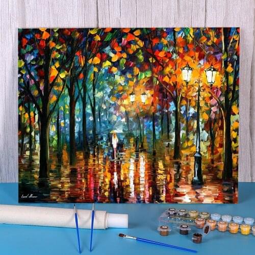Magic Park DIY Paint By Numbers Package Oil Paints 40*50 Painting On Canvas Wall Paintings Crafts For Handicraft
