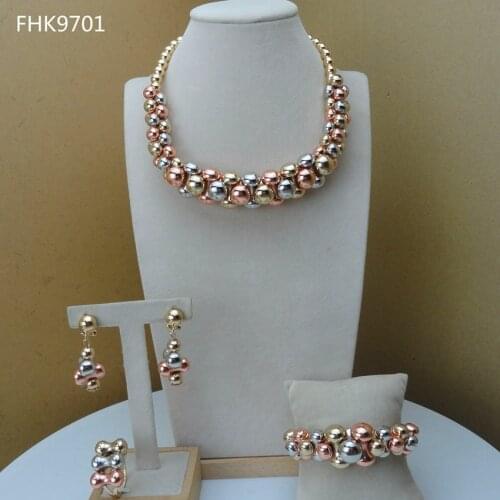 Yuminglai Multi Color Unique Design African Fashion Jewelry for Women FHK9701
