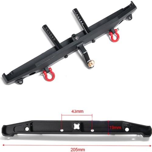 Rear Bumper Set With Lights for TRX-4 SCX10 SCX10 II RC Climbing Car Upgrade Parts