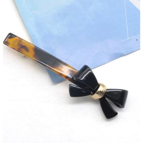 Tortoise Shell Acrylic Bow knot Cute Girl Hair Pin Stylish Hairpins