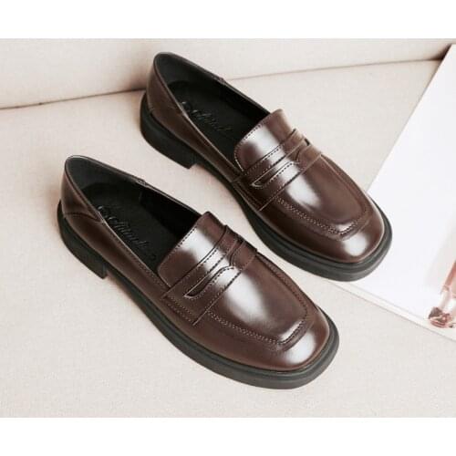 NAKKESHMEN-Europe and the United States womens shoes wear-resistant super move leisure show thin retro Lefu shoes single shoe