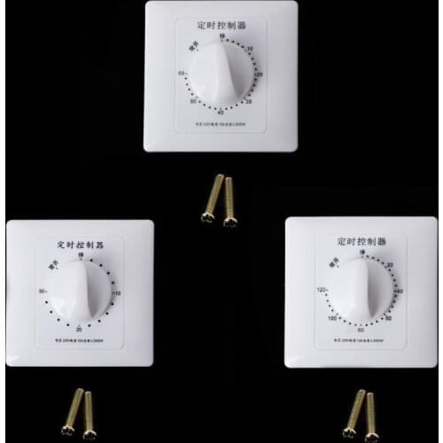 1PC AC Timer Switch 220V Timer Switch Control Pump Timer Mechanical Countdown Control Interruptor 30/60/120 Minutes