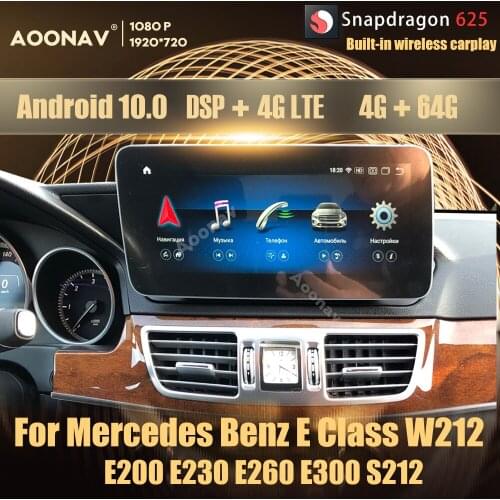 128GB Android 10.0 Snapdragon 625 car radio GPS For Mercedes Benz E Class W212 E200 E230 E260 E300 2009-2015 multimedia player