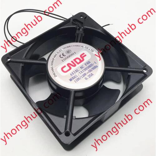 CNDF TA12038HS-1 AC 100V 120V 0.25A 120x120x38mm 2-Wire Server Cooling Fan
